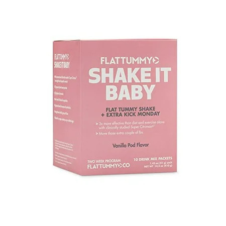 Flat Tummy Tea Shake It Baby Meal Replacement Powder, 10 Ct | Walmart (US)