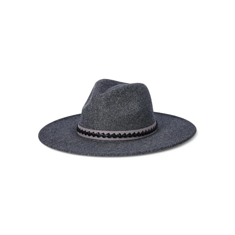 Time and Tru Women's Fedora with Band, Black - Walmart.com | Walmart (US)