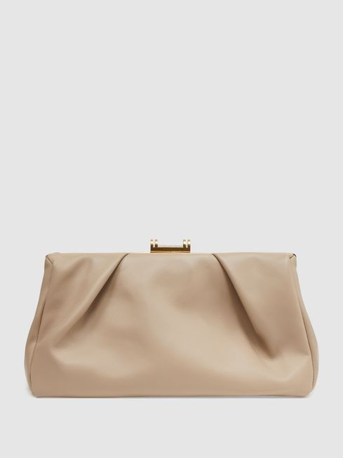 Leather Clutch Bag | Reiss UK