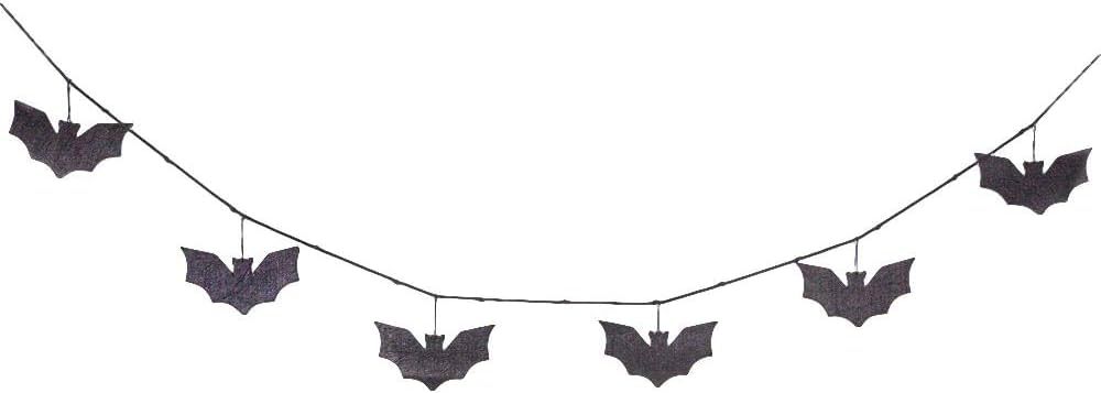 Adams & Co. Halloween Bats Banner, Swag, Garland, 65" in Length - Black Felt Bats | Amazon (US)