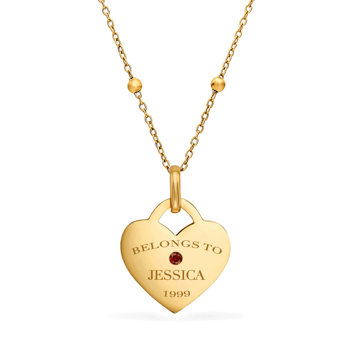 Heart Token Necklace (Gold) | Abbott Lyon