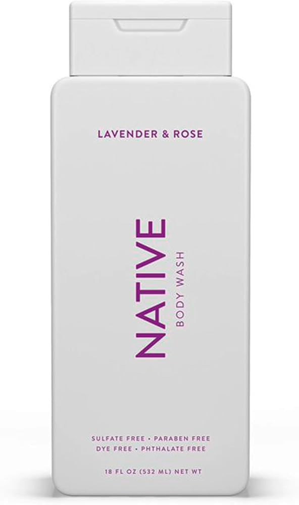 Native Body Wash - Lavender & Rose - Sulfate Free - Paraben Free, 18 oz - Pack Of 01 | Amazon (US)