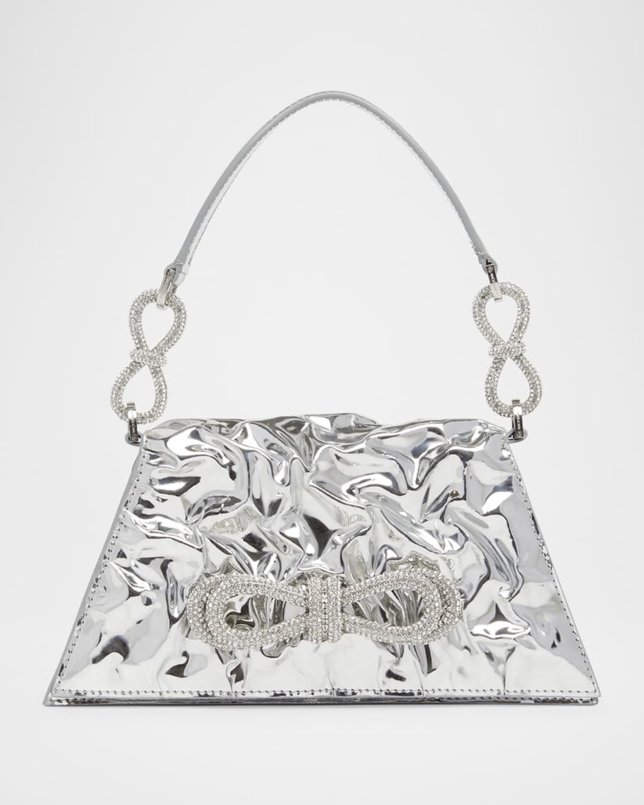 MACH & MACH Samantha Bow Mirror Leather Top-Handle Bag | Neiman Marcus