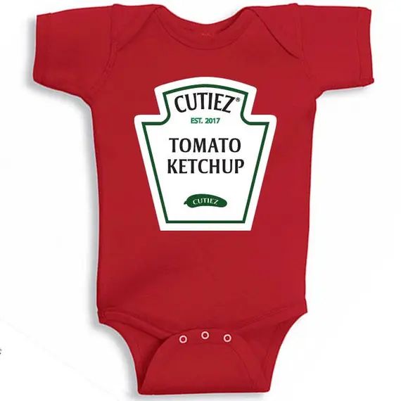 Ketchup One PIece Baby Bodysuit Baby Shower Gift Funny Geek Nerd Cute Fun Food Boy Girl Clothes | Etsy (US)