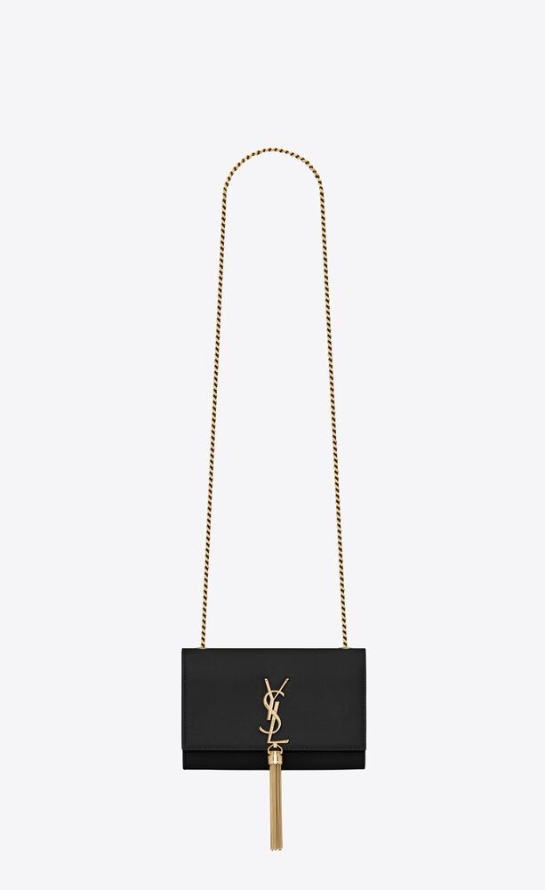 Kate Small chain bag with tassel in grain de poudre embossed leather | Saint Laurent | YSL.com | Saint Laurent Inc. (Global)