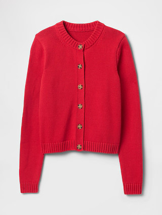 100% Cotton Crewneck Cardigan | Gap (CA)