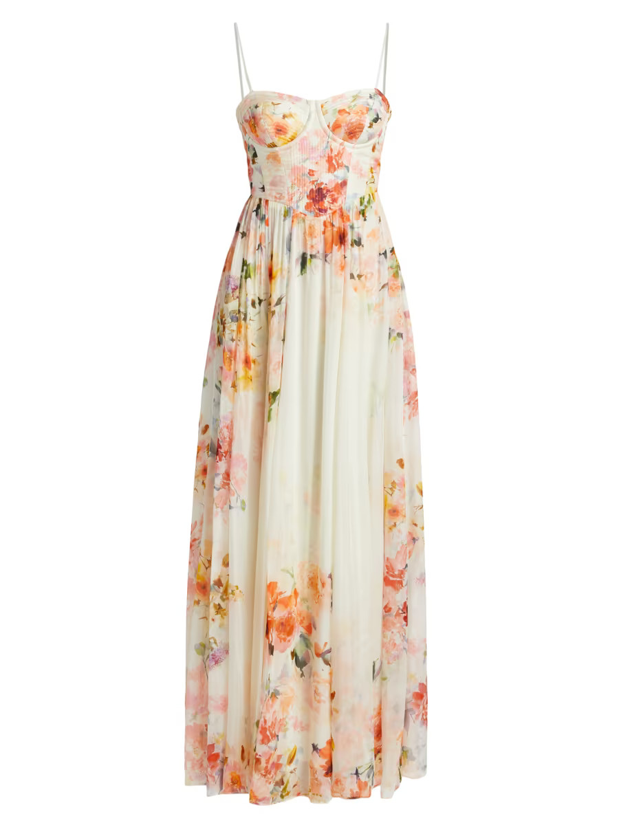 Saba Corset Floral Maxi Dress | Saks Fifth Avenue