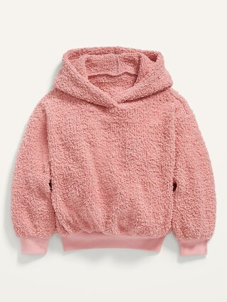 Cozy Sherpa Pullover Hoodie for Toddler Girls | Old Navy (US)