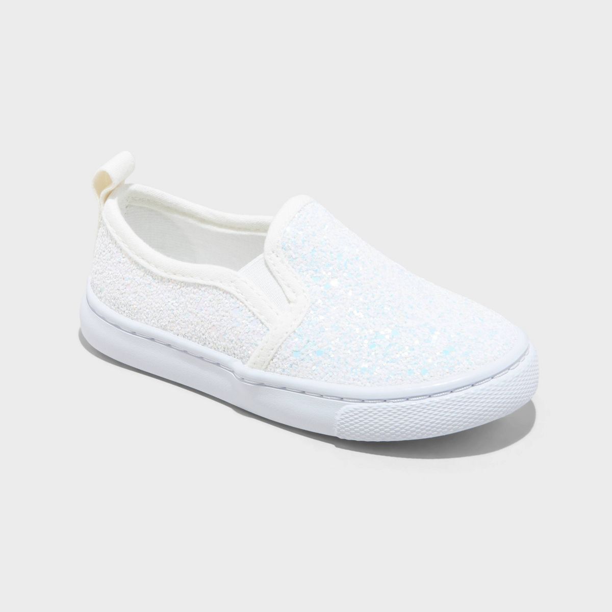 Toddler Madigan Slip-On Glitter Sneakers - Cat & Jack™ White 9T | Target
