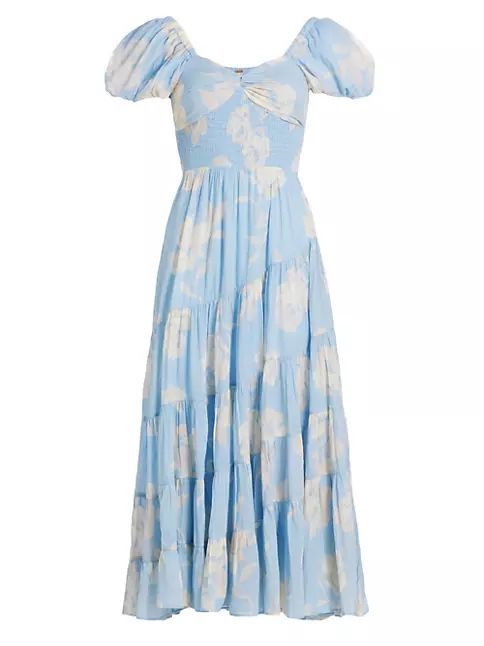Sundrenched Floral Cotton Tiered Maxi Dress | Saks Fifth Avenue