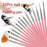 Professional 15 Pcs Nail Art Painting Pen Set Dot Drawing Brush | Etsy (US)