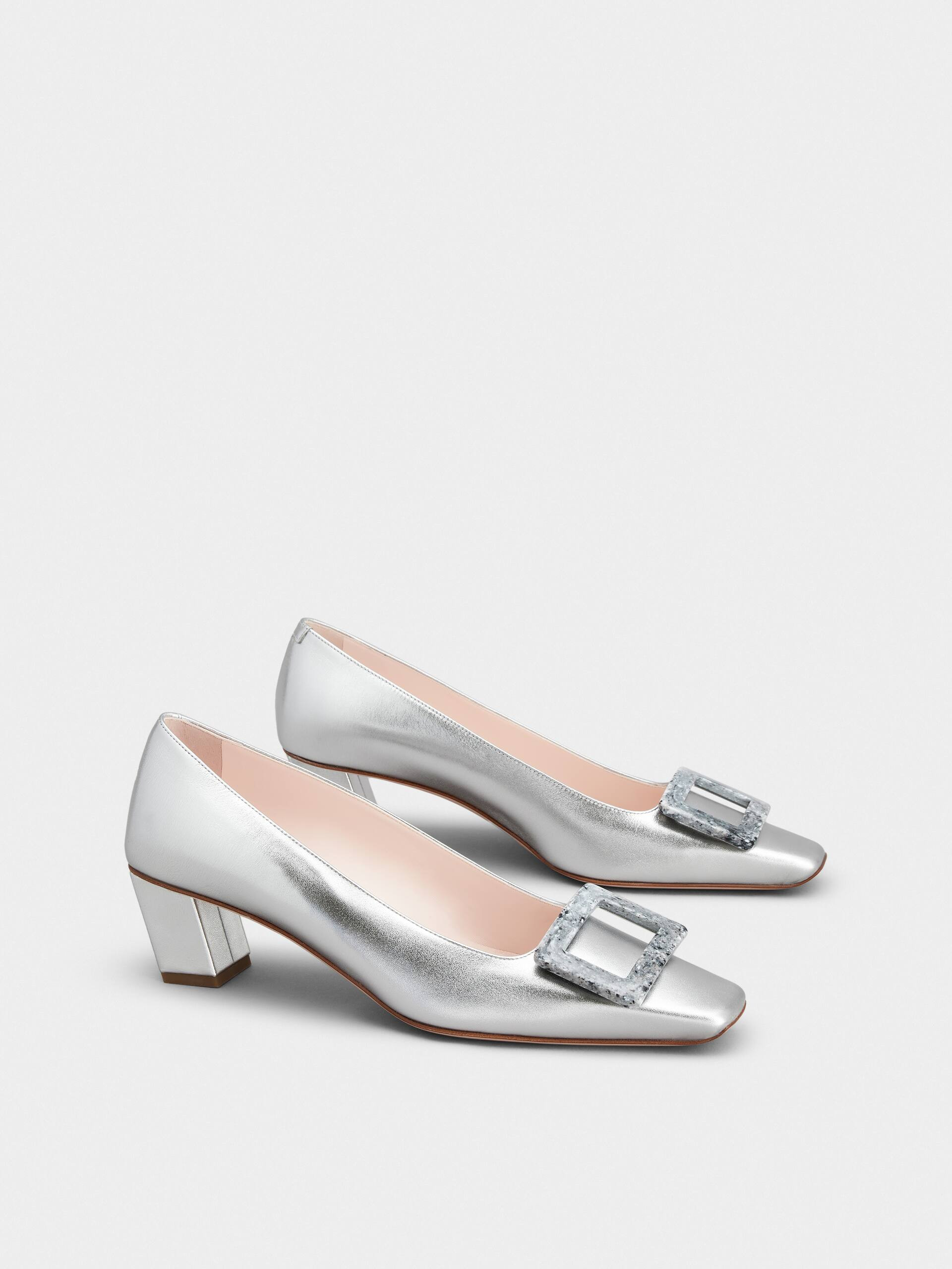 Belle Vivier Stone Buckle Pumps in Nappa Leather | Roger Vivier US