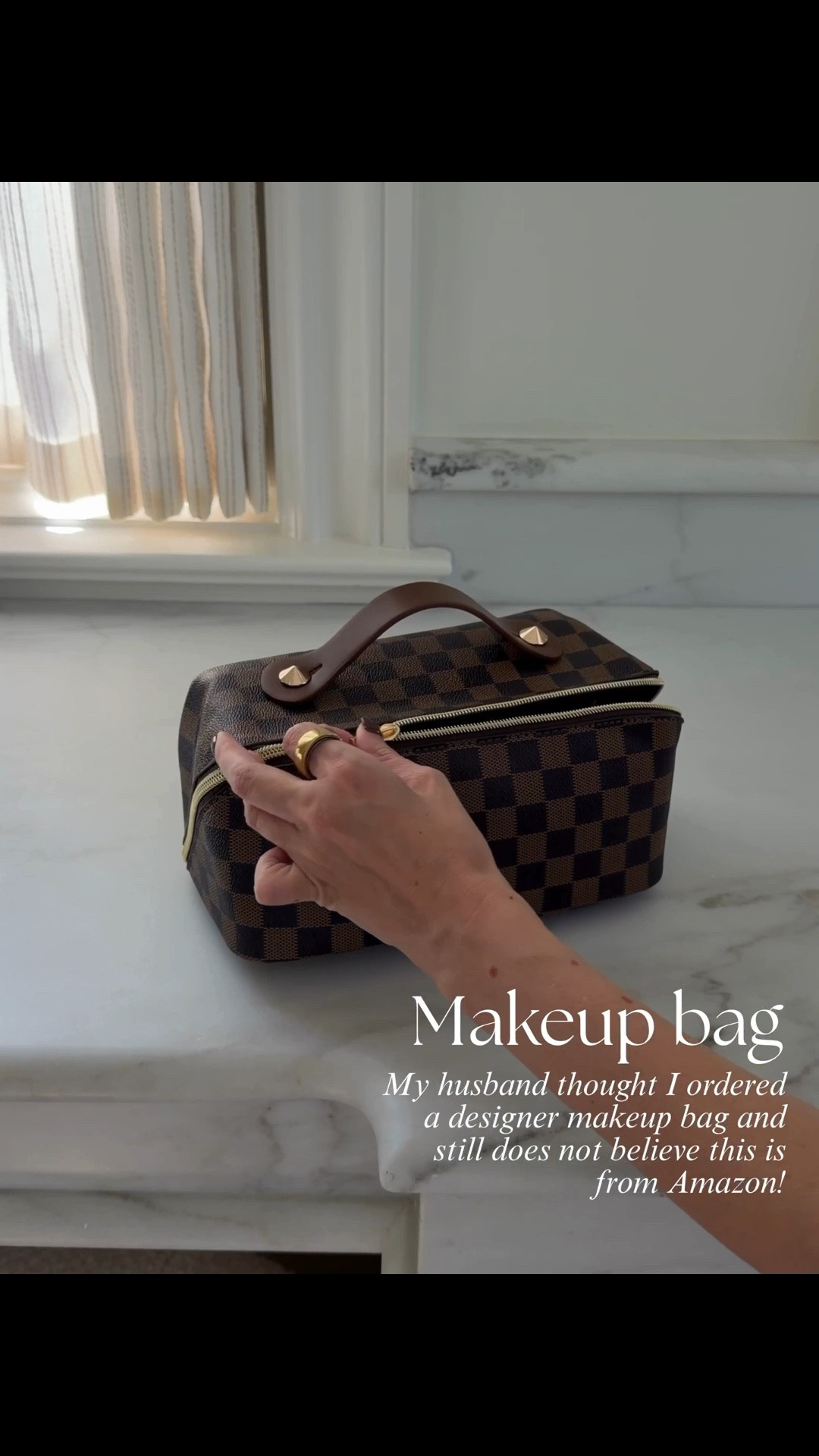 Amazon make up bag 🤎

#LTKSeasonal #LTKBeauty #LTKSaleAlert