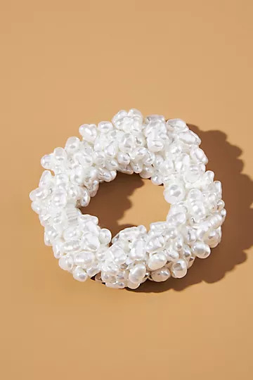 Pearly Beaded Hair Scrunchie | Anthropologie (US)