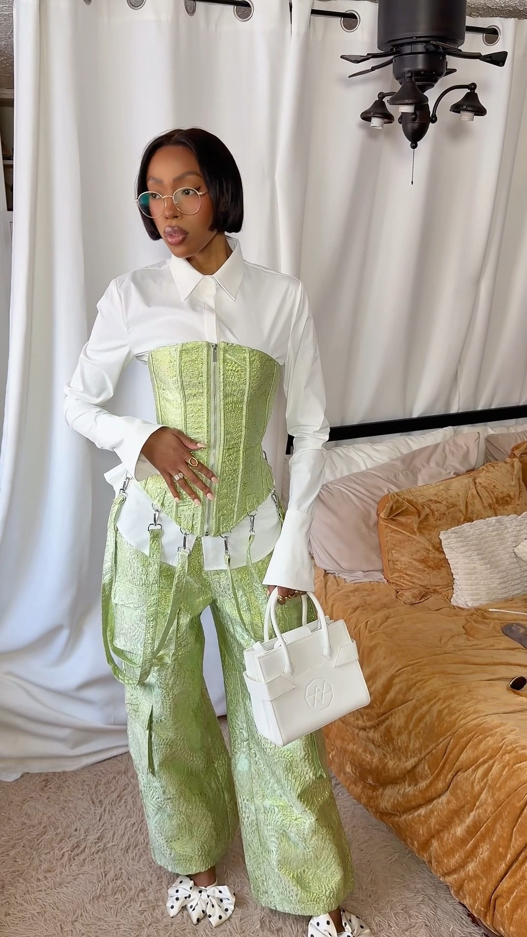 This brocade corset and pant set too teaaa

#LTKTall #LTKootd