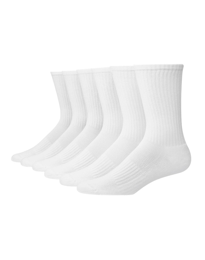 Hanes Performance Men's Cushioned Big & Tall Crew Socks, 6-Pairs | Hanes.com