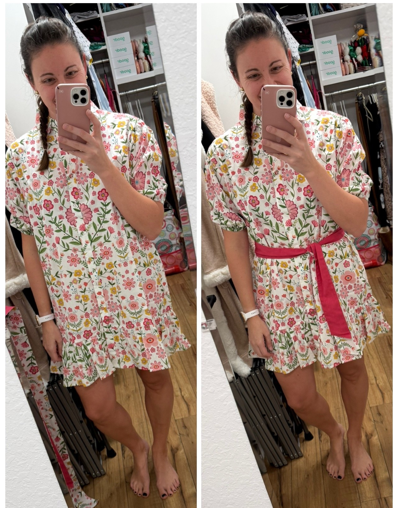 Beau & Ro dress on sale! Love the print, ruffle and sash! This dress fits true to size and comes in various styles with this print!! 

#LTKSaleAlert #LTKPetite #LTKMidsize