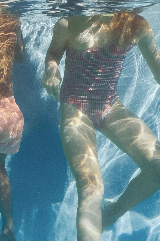 1-6 YEARS/ STRIPED TEXTURED SWIMSUIT | Zara US