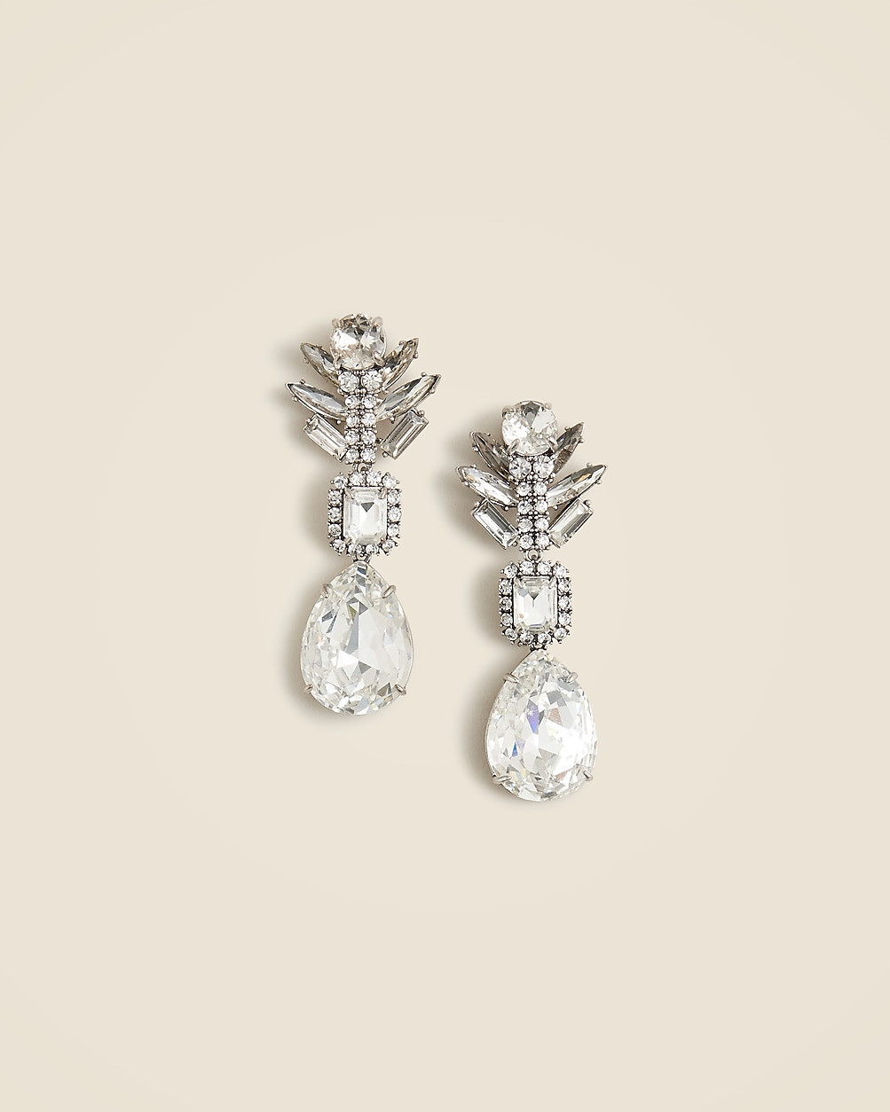 Crystal teardrop earrings | J. Crew US