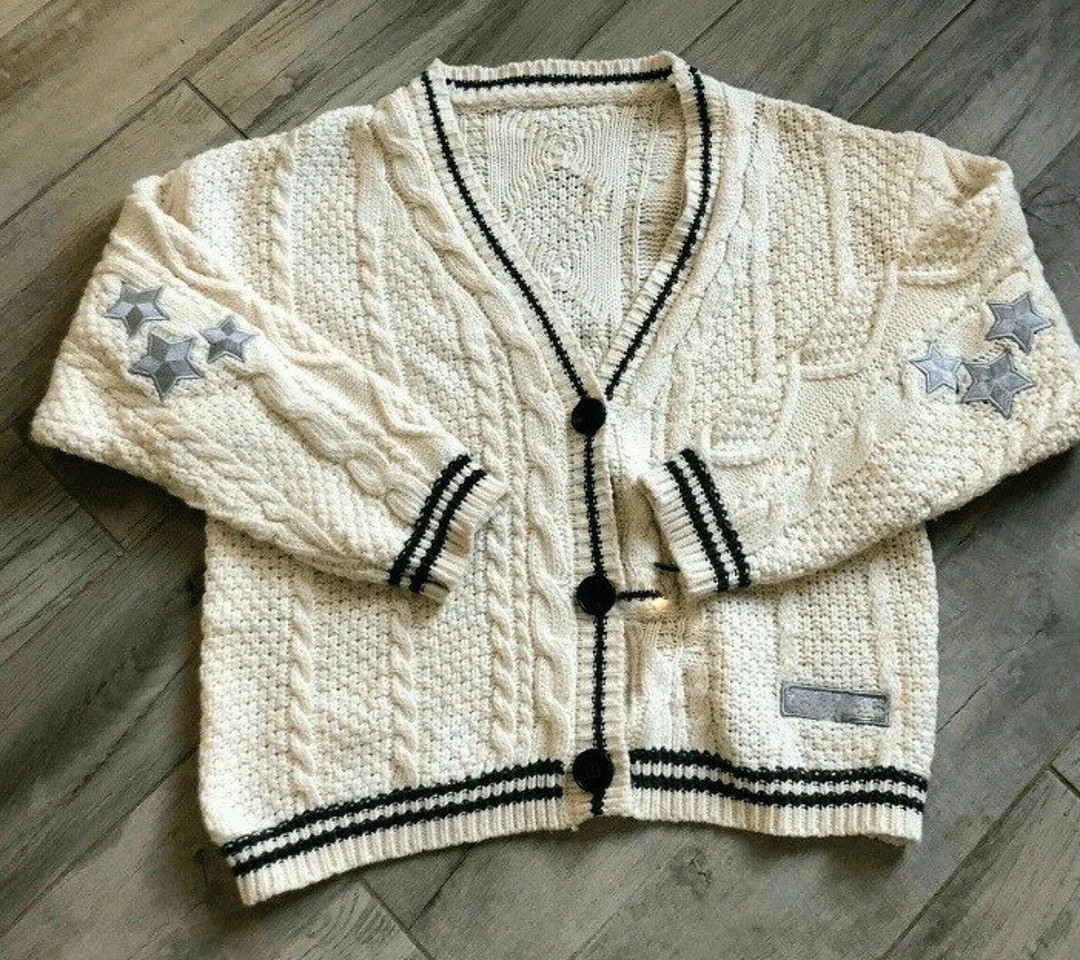 Taylor Swift Meet Me at Midnight Folklore Cardigan Swiftie Merch|Embroidered Star Folklore|Croche... | Etsy (US)