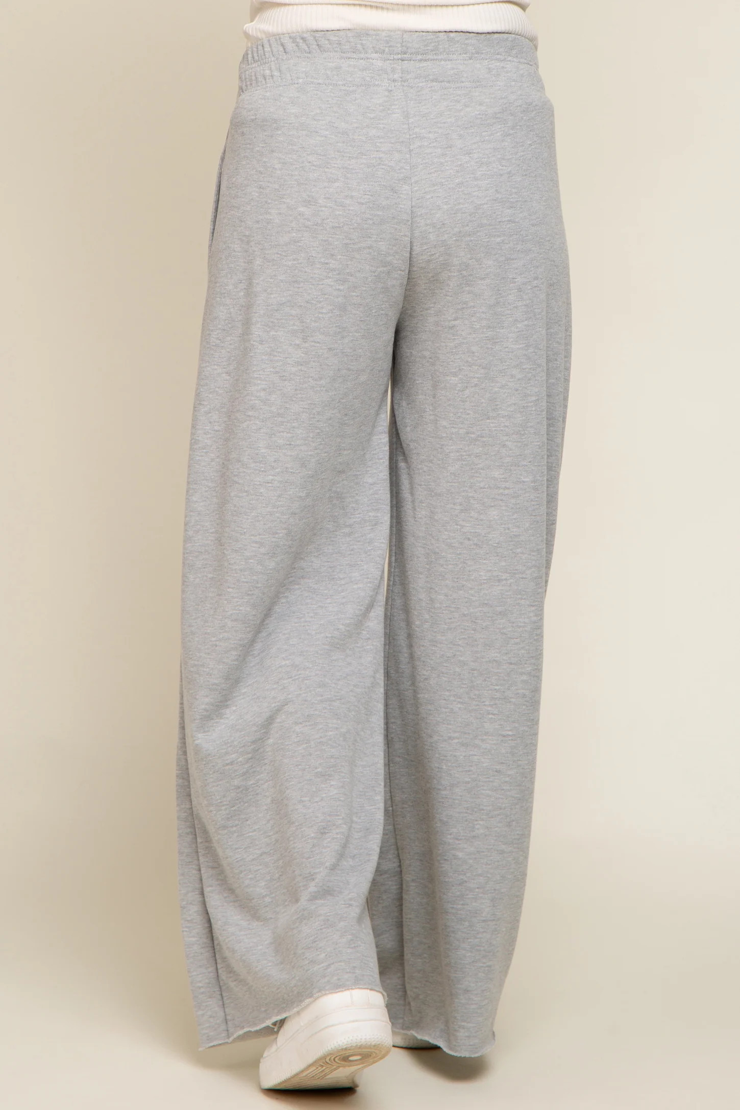 Heather Grey Soft Fleece Wide Leg Maternity Lounge Pants | PinkBlush Maternity