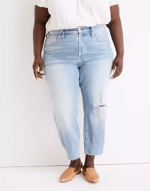 The Plus Curvy Perfect Vintage Jean in Coney Wash: Destroyed Edition | Madewell