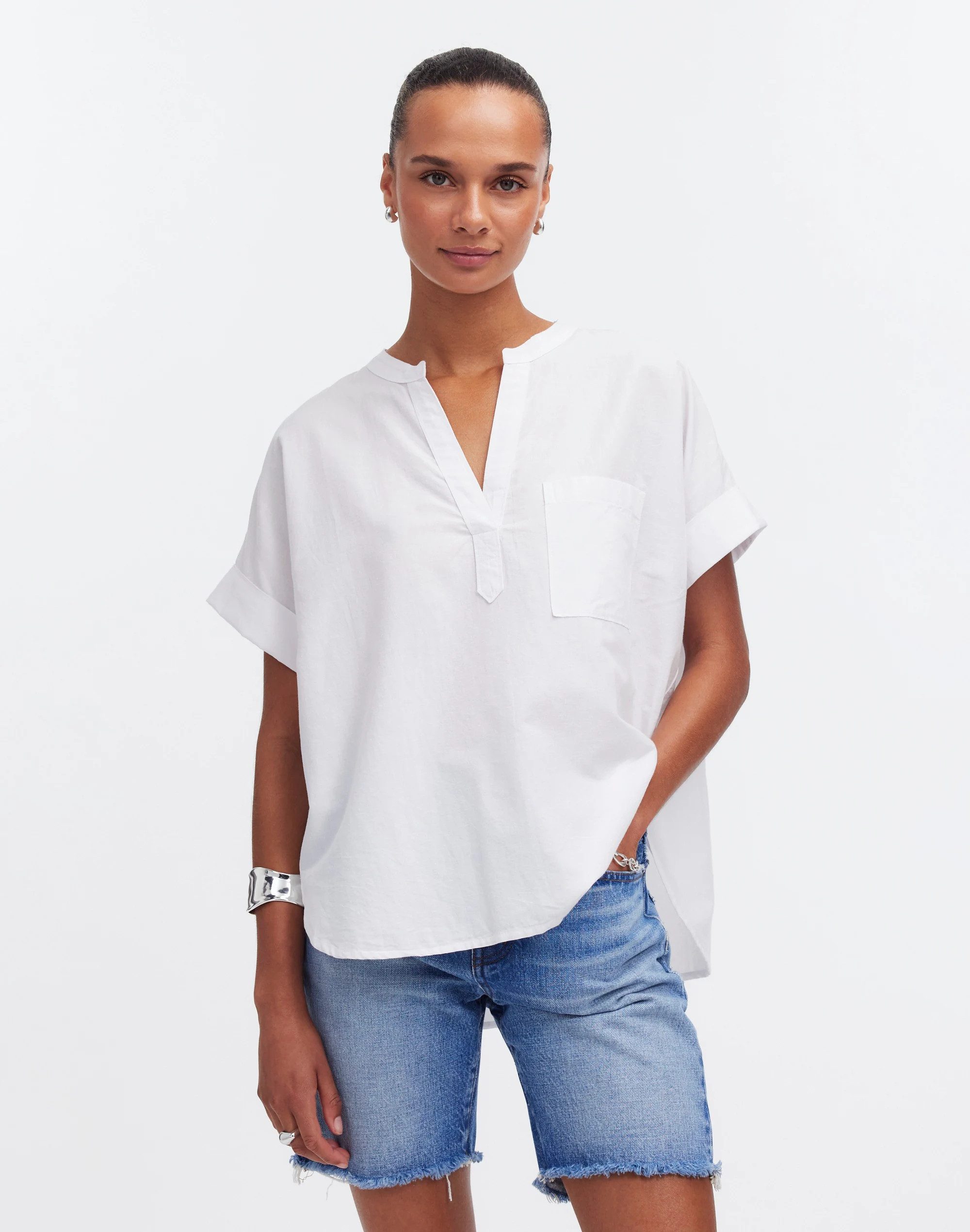 Lakeline Popover Shirttail Top | Madewell