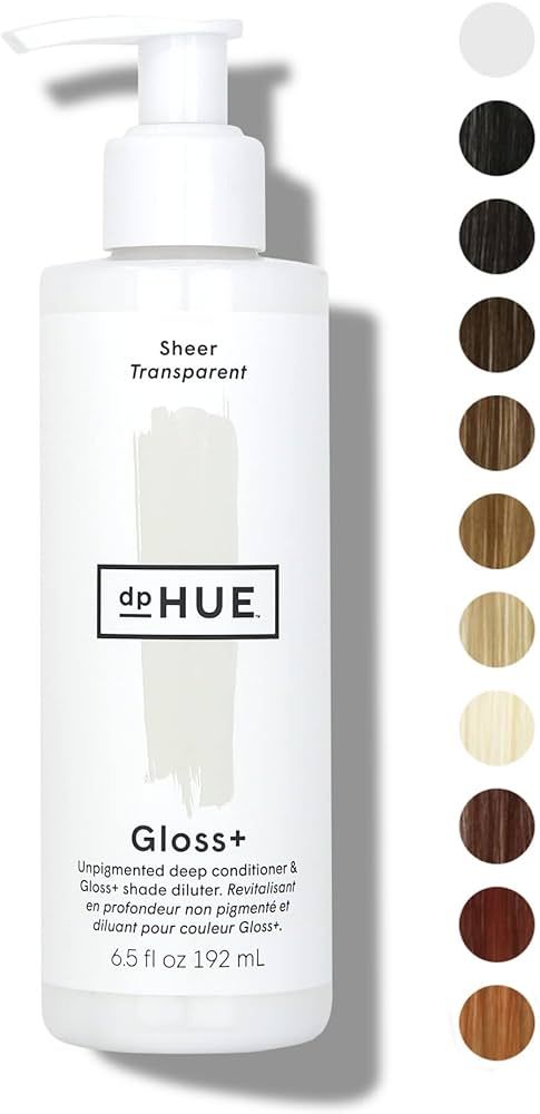 dpHUE Gloss+ - Sheer, 6.5 oz - Unpigmented Deep Conditioner & Gloss+ Shade Diluter - Add Shine to Na | Amazon (US)