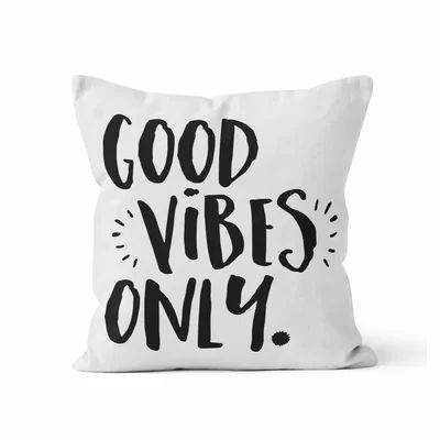 Good Vibes Only Throw Pillow Size: 18" H x 18" W x 3" D | Wayfair North America