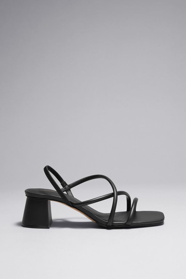 Strappy Block Heel Sandals - Black - Ladies | H&M GB | H&M (UK, MY, IN, SG, PH, TW, HK)