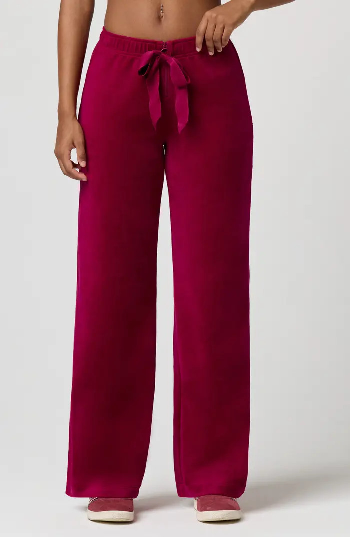 Velour Wide Leg Pants | Nordstrom