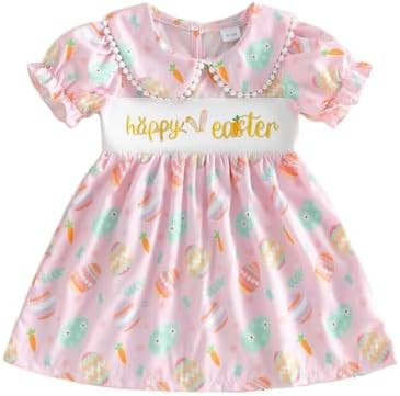 Toddler Baby Girl 100 Day of School Dress Apple Pre K Back to School Clothes Short Sleeve Smocked... | Amazon (US)