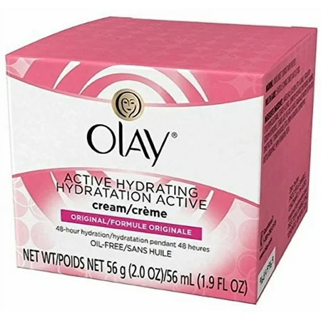 Olay Active Hydrating Cream Original Facial Moisturizer ( lines and wrinkles ) 2 oz. | Walmart (US)