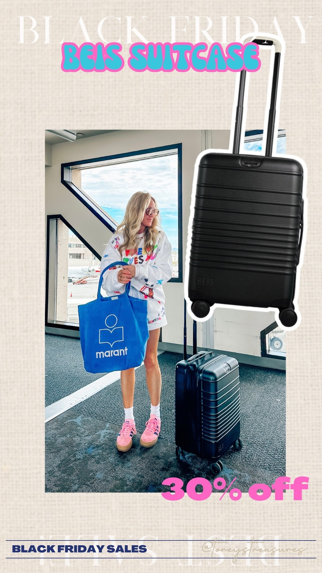 Beis suitcase! The BESTTT and has a lifetime guarantee!!! 30% off best deal! Comes in 8 colors! 

#LTKTravel #LTKCyberWeek #LTKSaleAlert