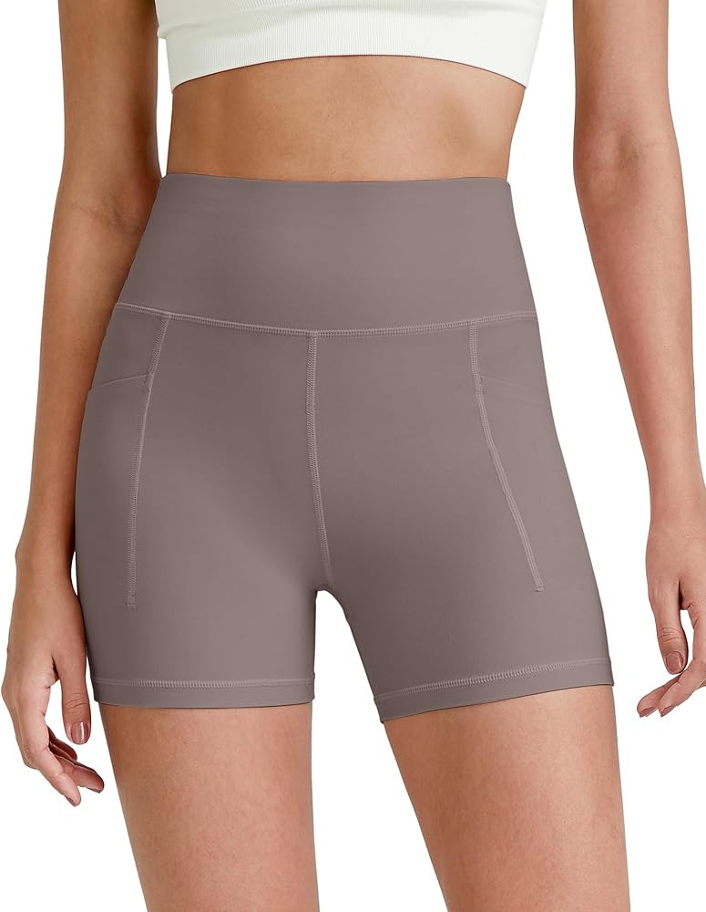 G4Free Barefeel Biker Shorts for Women with Pockets High Waisted Workout Athletic Gym Legging Sho... | Amazon (US)