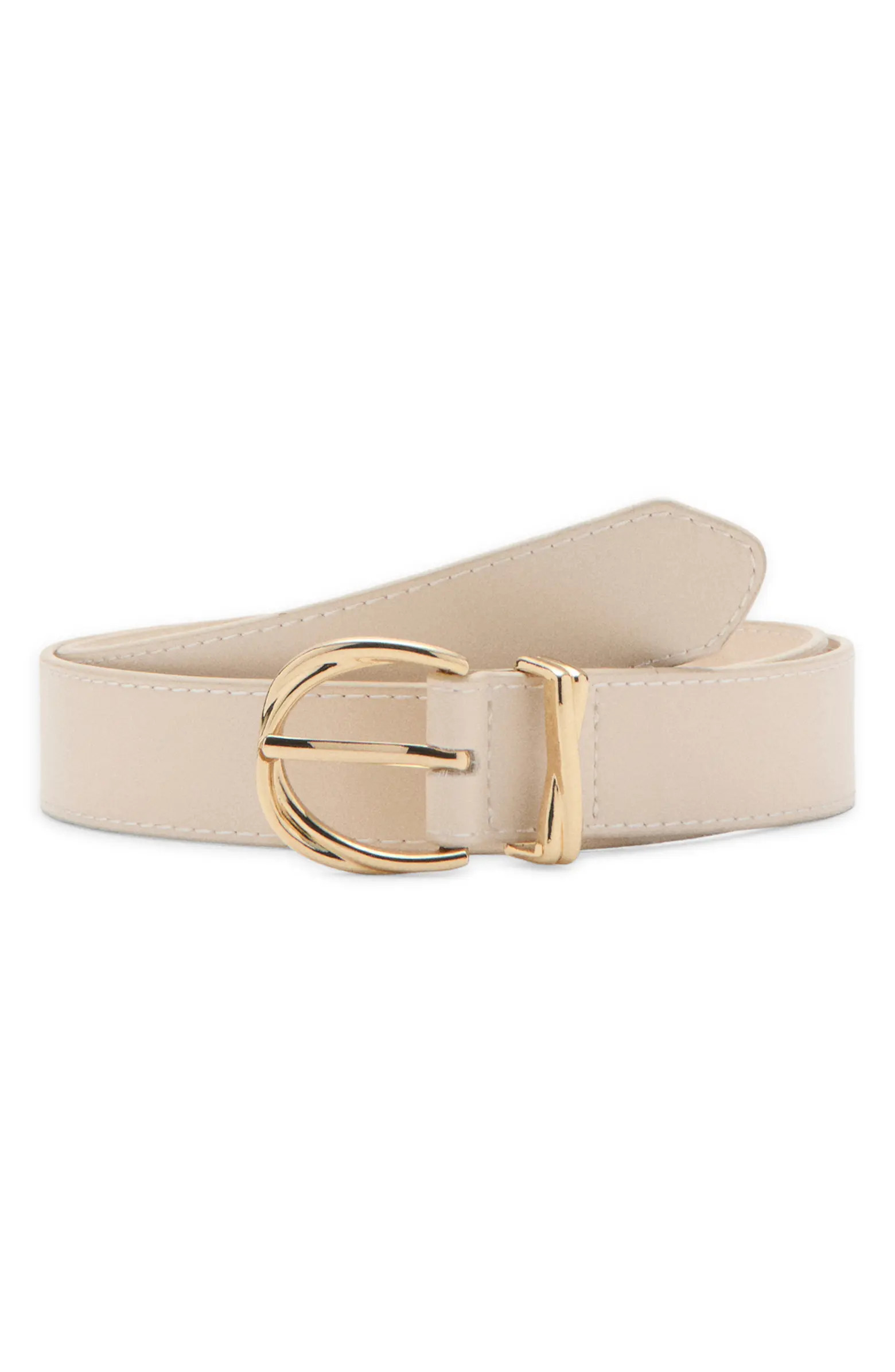 Oval Buckle Faux Leather Belt | Nordstrom