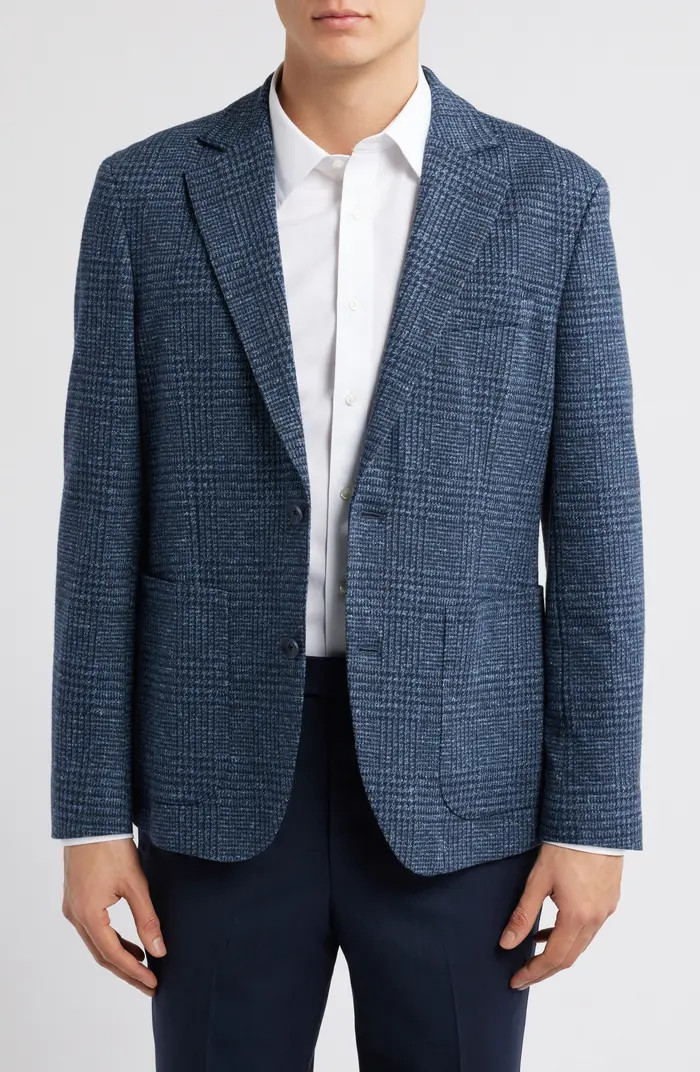 Henrik Trim Fit Italian Knit Cotton Blend Jacket | Nordstrom