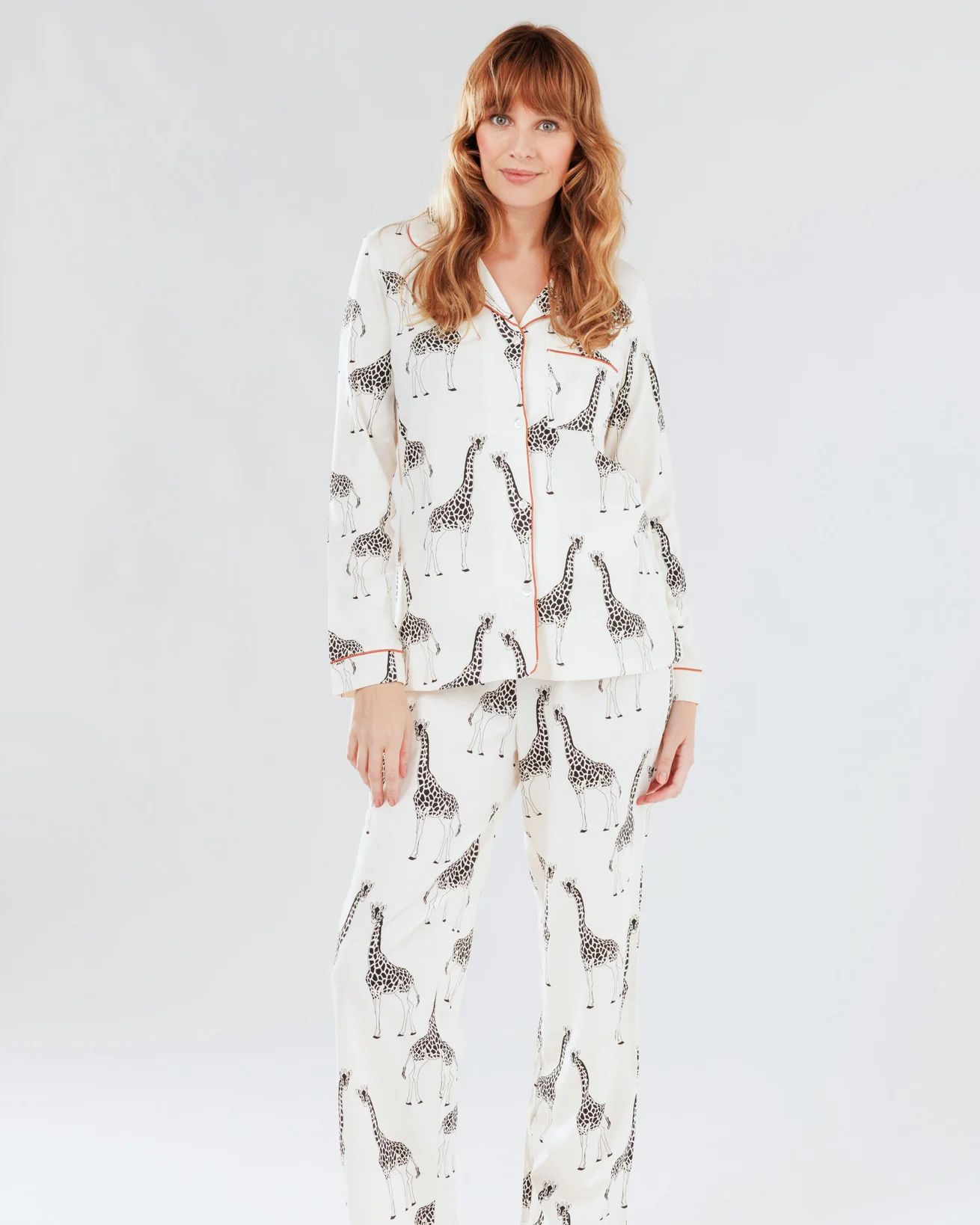 Organic Cotton Cream Giraffe Print | Chelsea Peers NYC