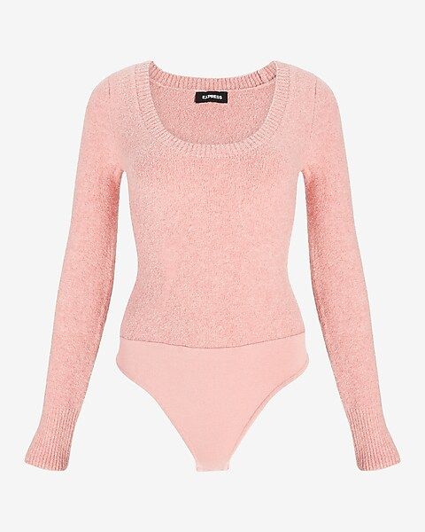 Scoop Neck Thong Bodysuit Sweater | Express