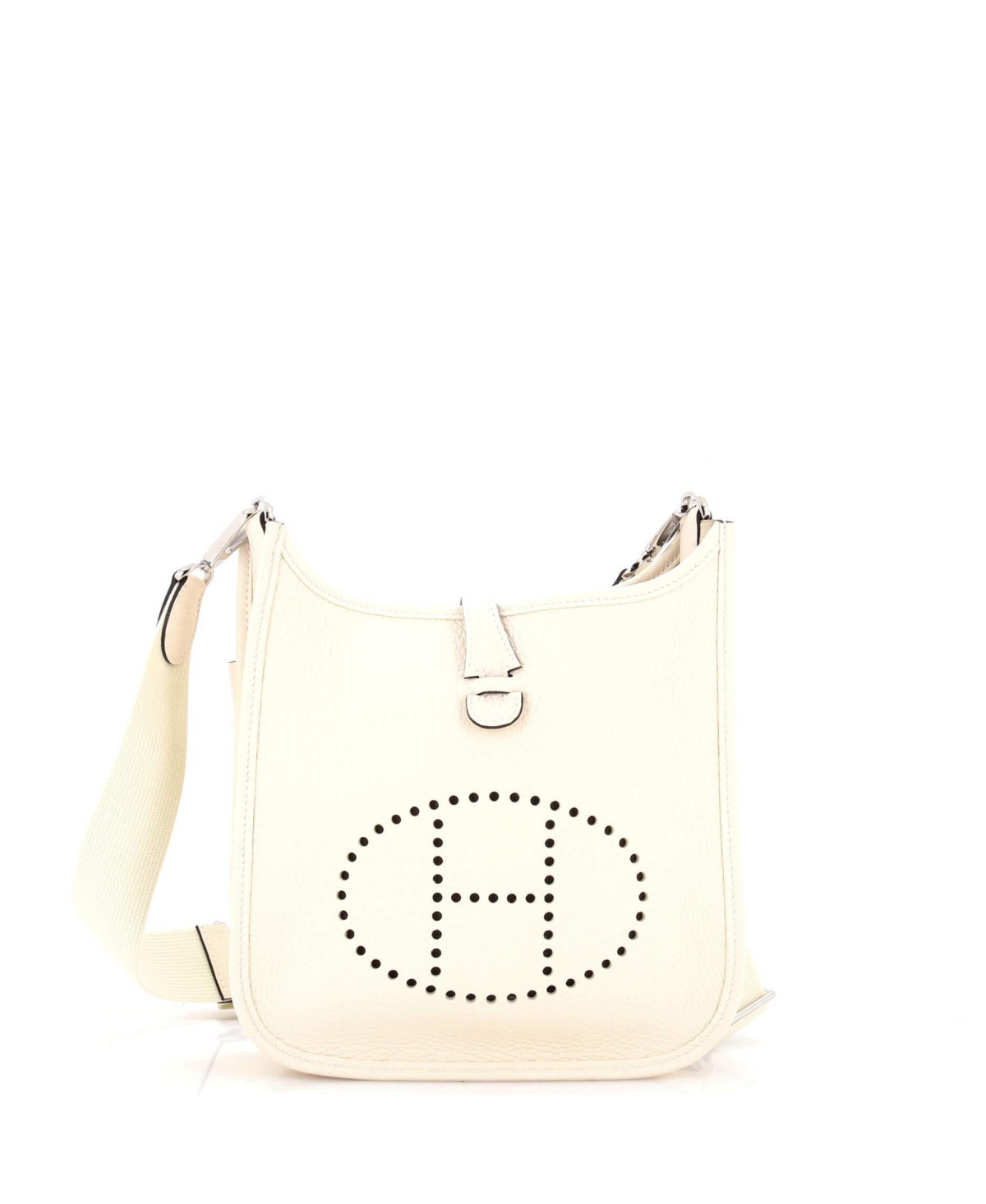 Pre-Owned Hermes 23 Evelyne Bag Gen Iii Clemence - Natural | Macy's