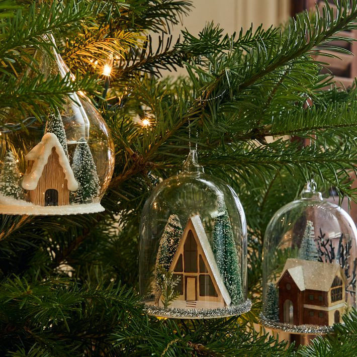 Cabin in Cloche Ornament Collection | West Elm (US)