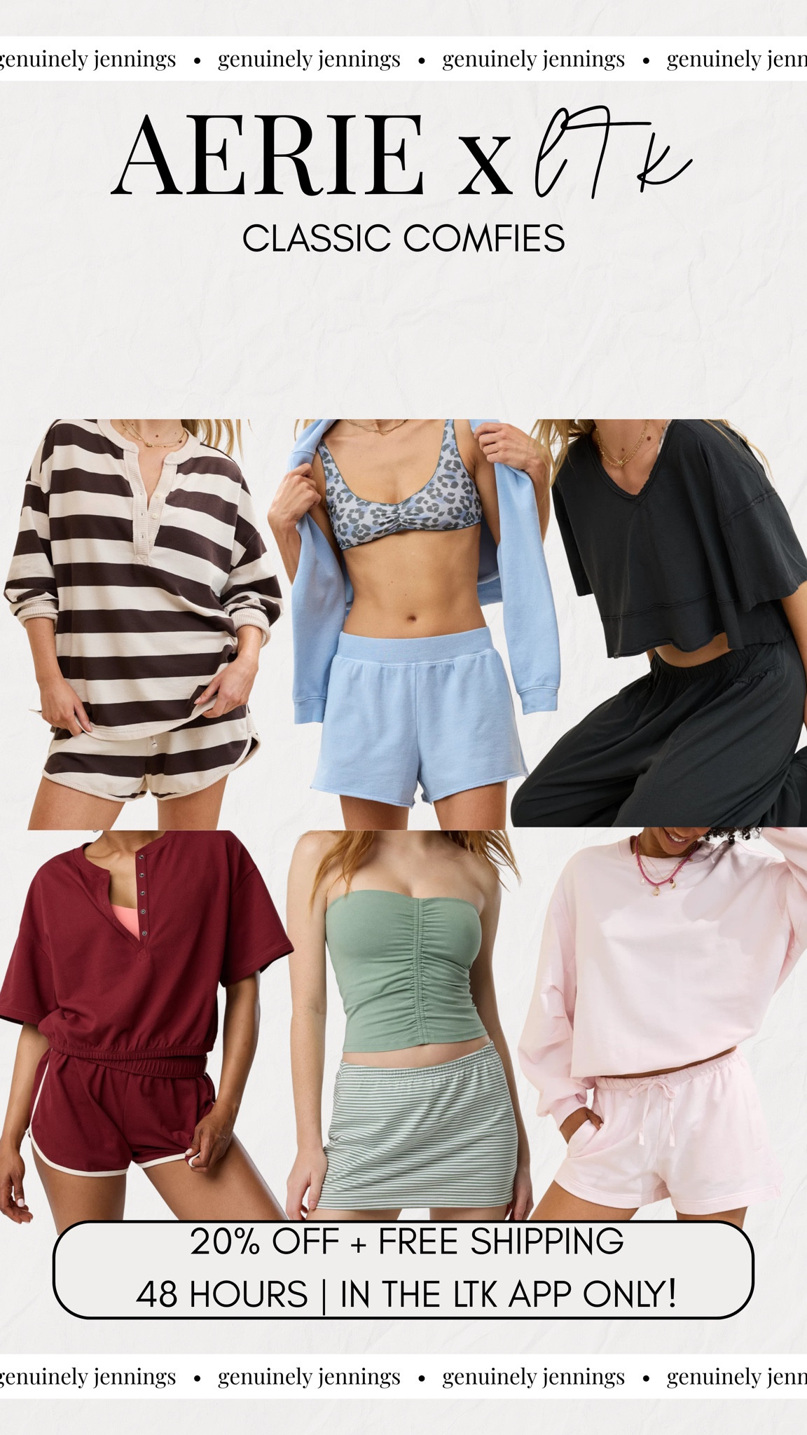 @Aerie x LTK SALE! 20% off + free shipping in the app only!

Copy the promo code before shopping!

#LTKMidsize #LTKSaleAlert #LTKxAerie