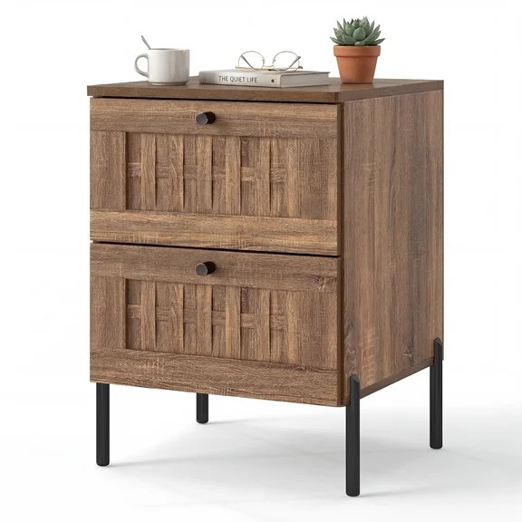 My Texas House Hartwell 3-Drawer Nightstand with USB and Outlet, Heritage Oak | Walmart (US)