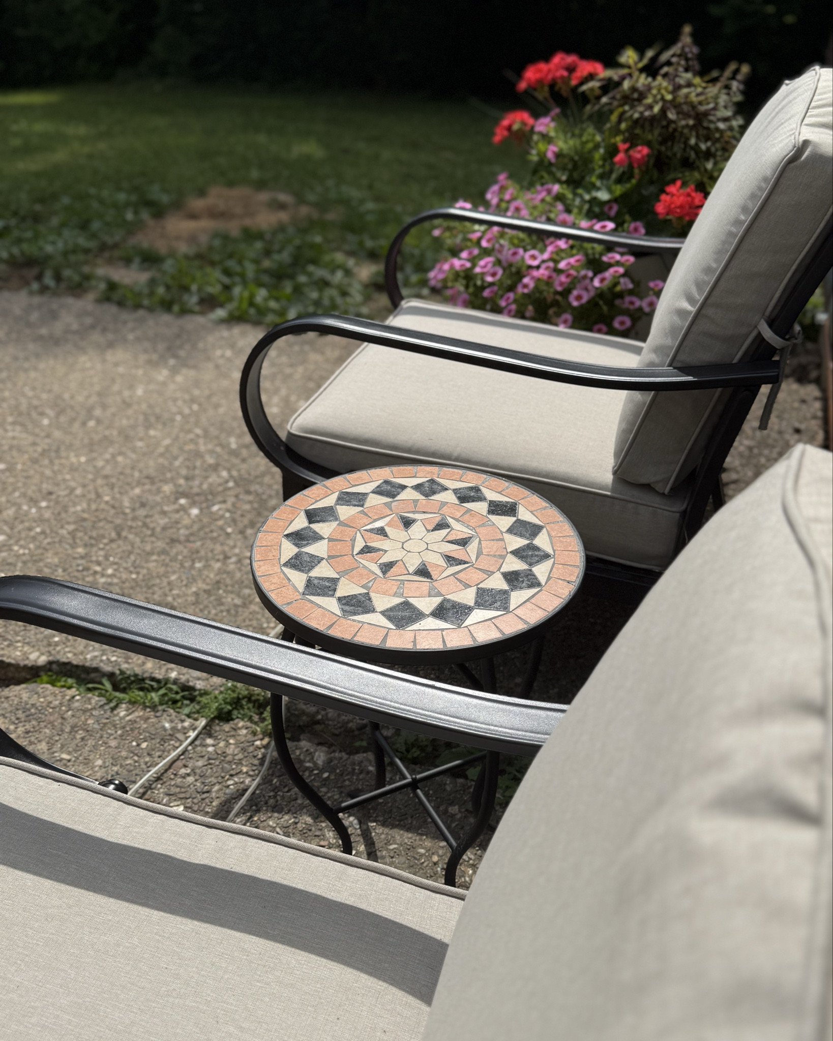 I recently purchased two of these small mosaic end tables from Amazon and I’m completely obsessed! I am in love with the Italian-inspired design and love how beautifully they pair with these chairs we purchased earlier this summer. 🧡

#LTKFindsUnder50 #LTKHome