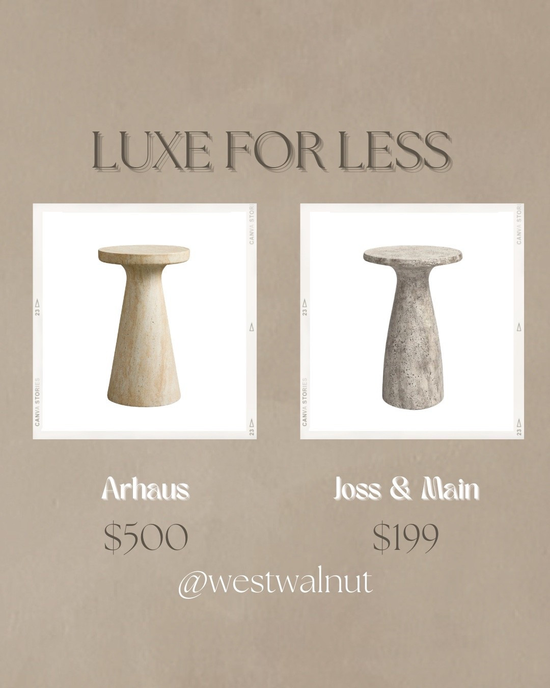 Outdoor Sculptural Side Table Luxe For Less

The option on the left from Arhaus is made from concrete and glass fibers to create a faux travertine. 
Dimensions: 20”H x 12”D 

The outdoor side table on the right from Joss & Main is made from concrete.
Dimensions: 19”H x 13”D

#outdoorfurniture #patiofurniture #modernpatio

#LTKHome