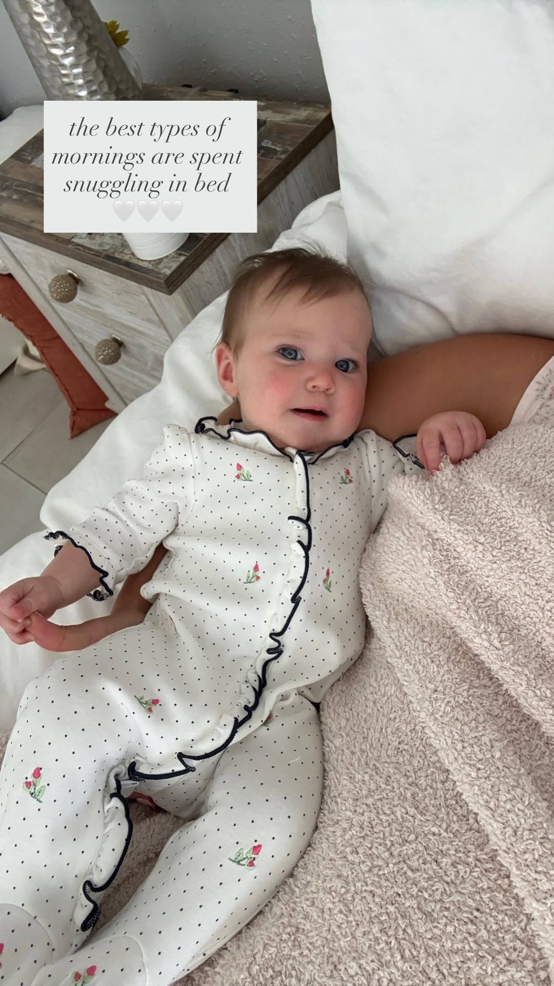 the best types of mornings are spent snuggling in bed🤍🤍🤍 

 #LTKootd #LTKBaby