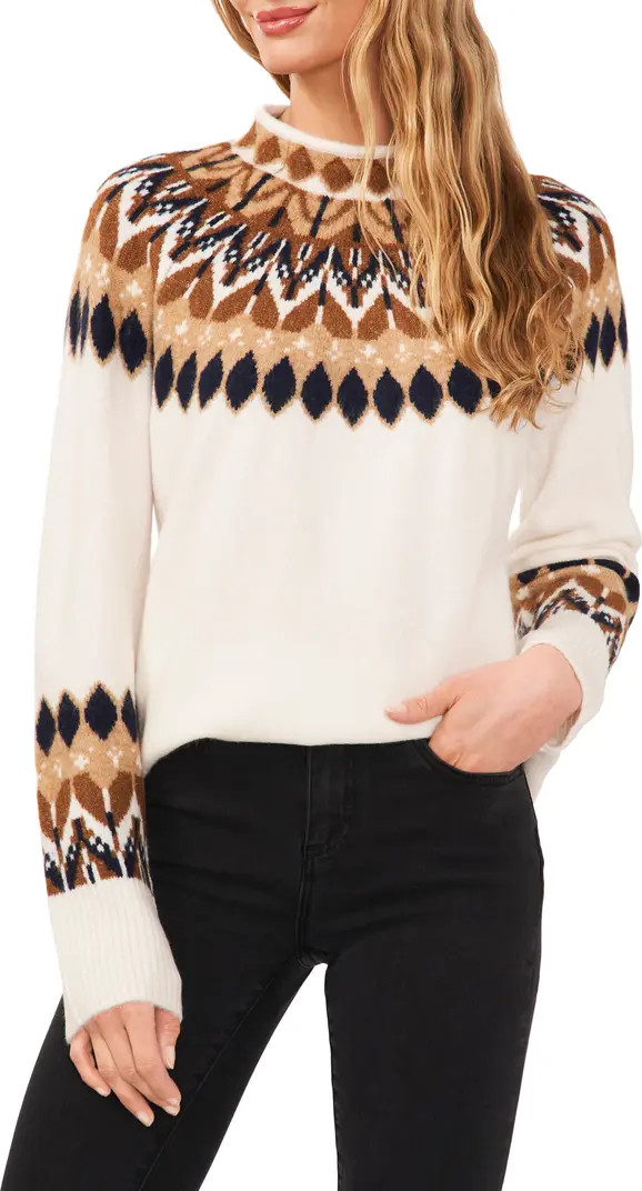 Fair Isle Funnel Neck Sweater | Nordstrom