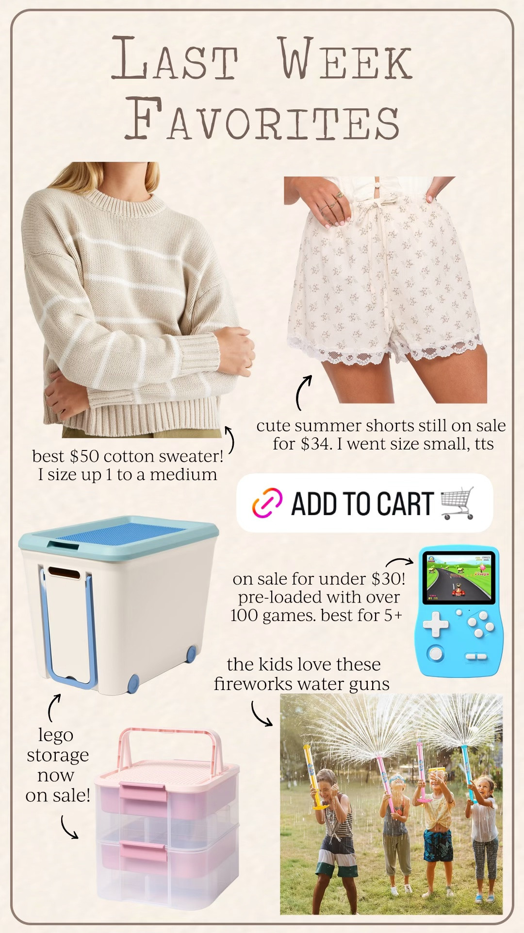 Last week follower favorites // I size up 1 to a medium in sweater // small shorts, tts

#LTKKids #LTKTravel #LTKmomlife