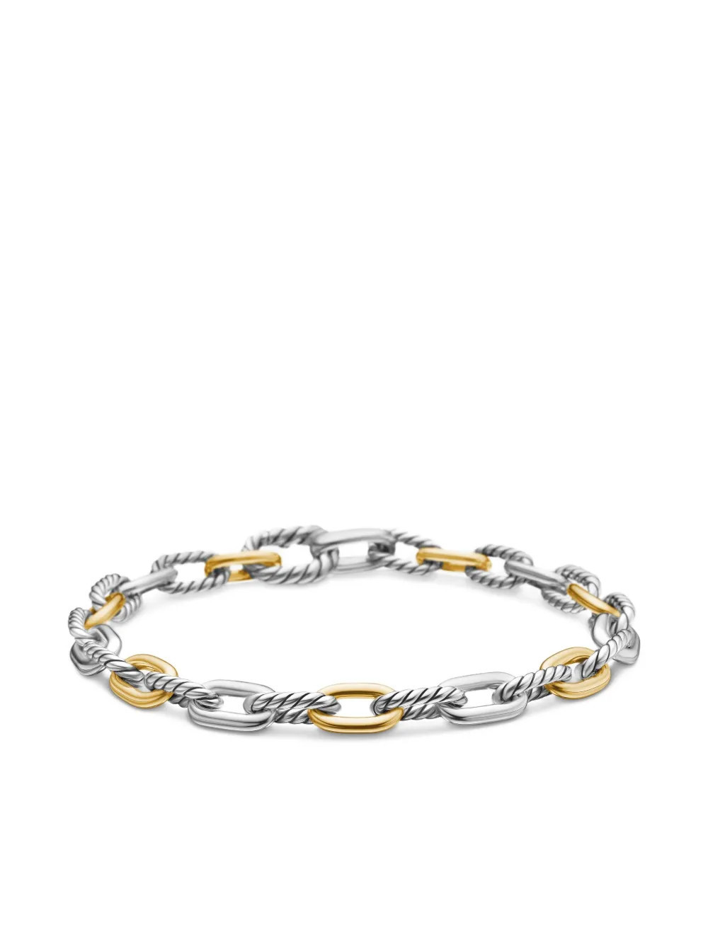 David Yurman 18kt yellow gold and sterling silver DY Madison chain bracelet (5.5mm) | Farfetch Global