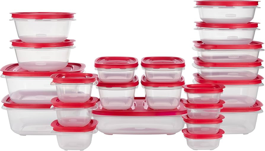Rubbermaid EasyStore Containers, 44-Piece Set, Food Storage Containers with Lids | Amazon (US)